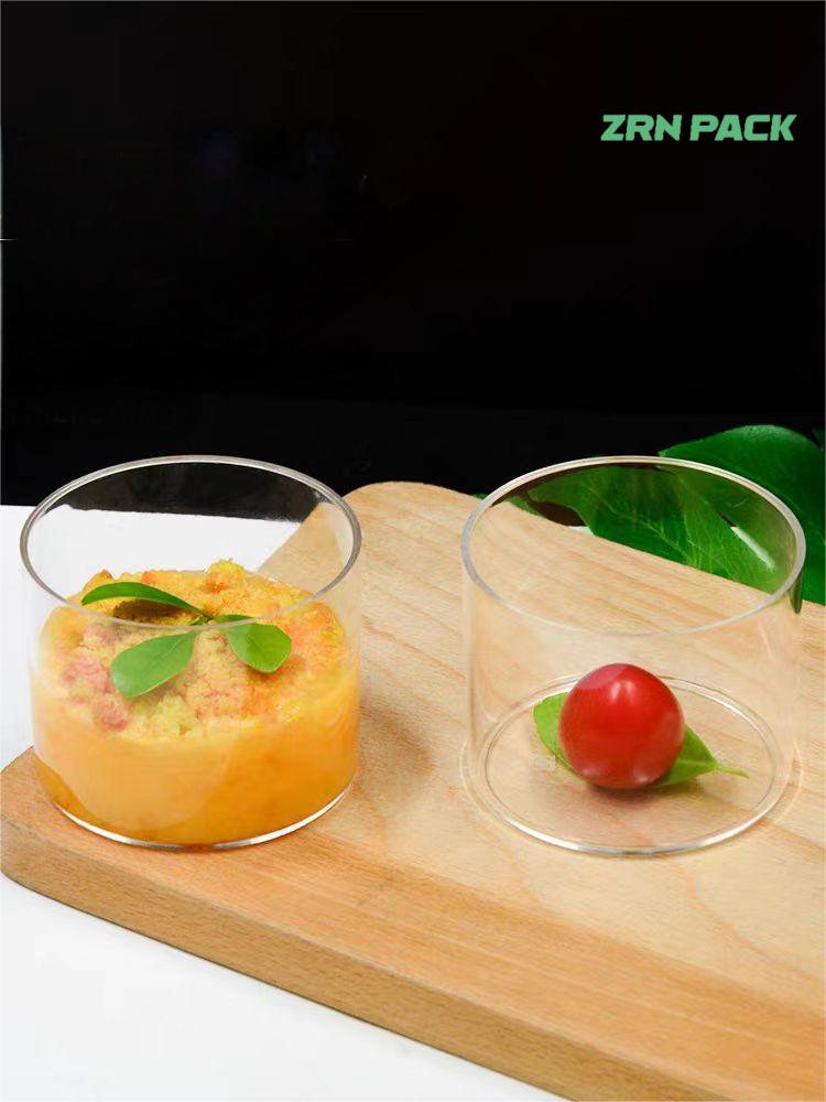 180ML Round transparent food grade PS plastic dessert box