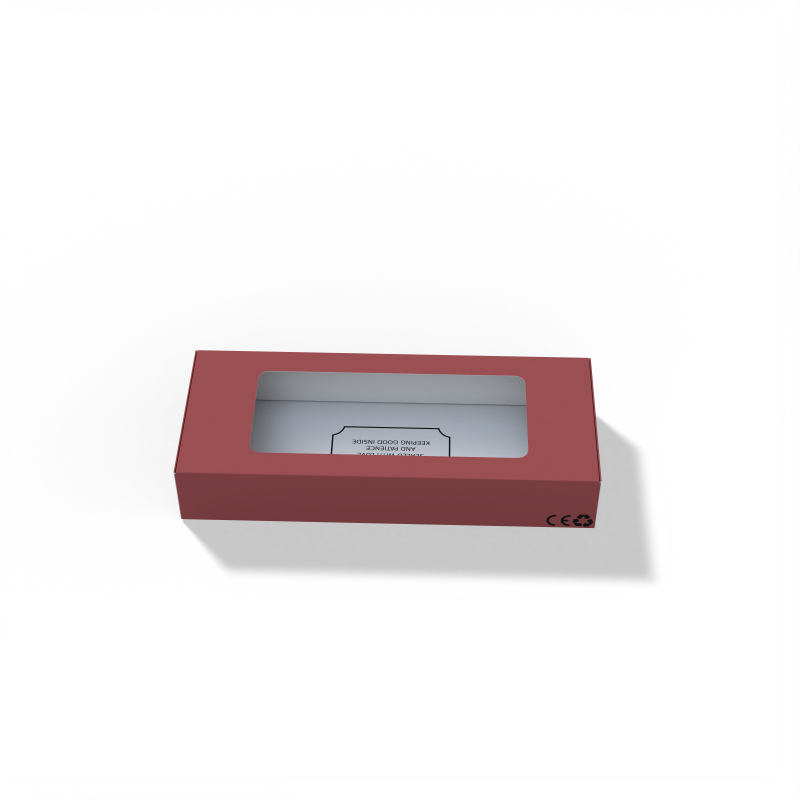 Custom Rectangular Paper Food Packaging Boxes with PVC Window view 2