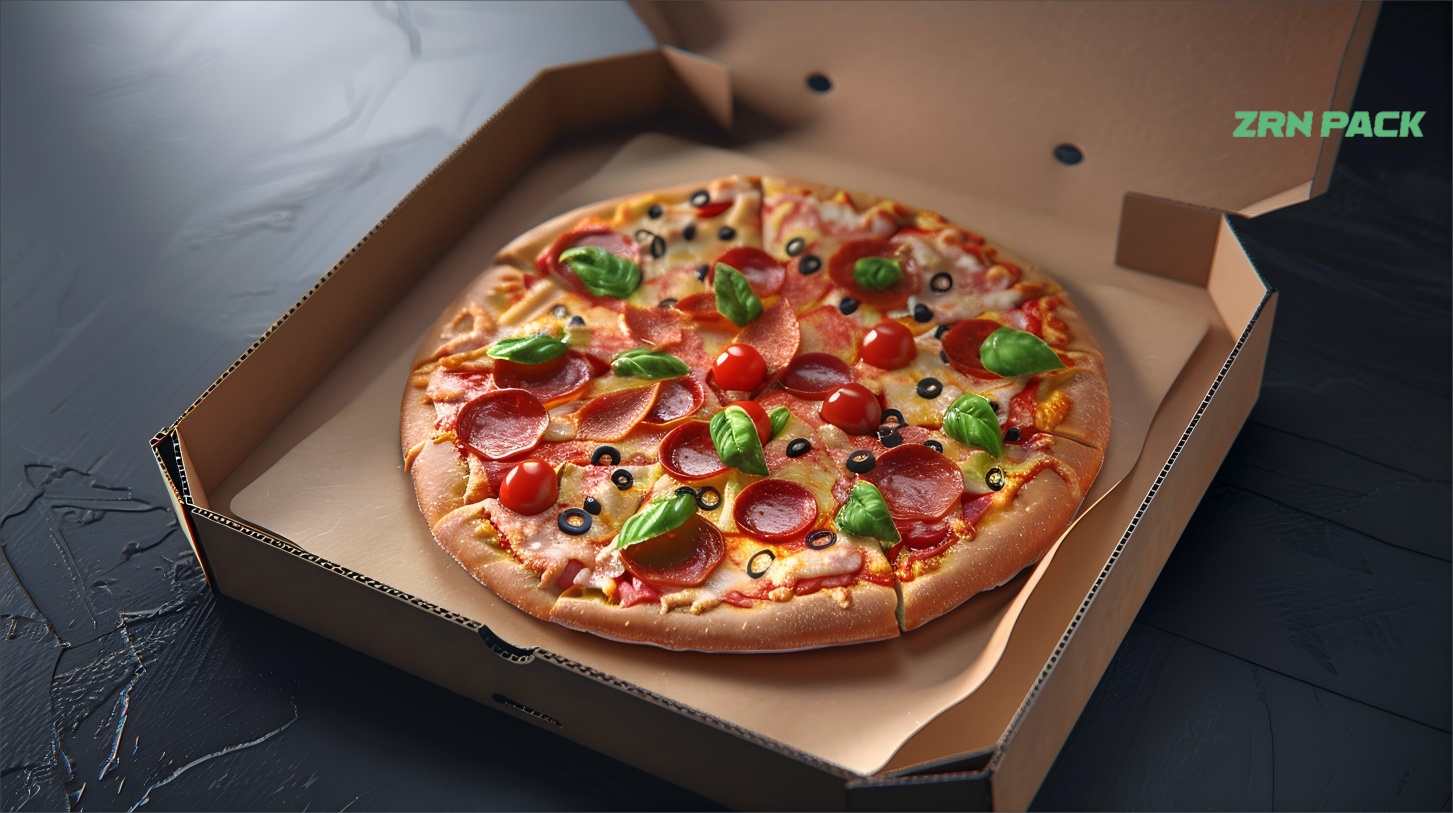Custom logo Printing design High quality Food grade corrugated folding pizza box