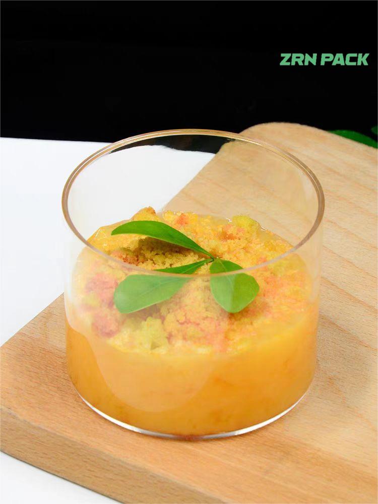 180ML Round  transparent food grade PS plastic dessert box