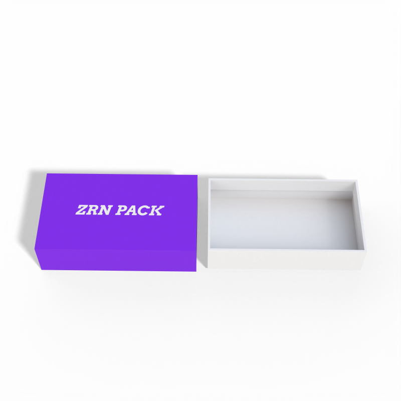 ZRN Custom Logo Rigid Luxury Paper Drawer Box – Durable Storage Packaging view 2