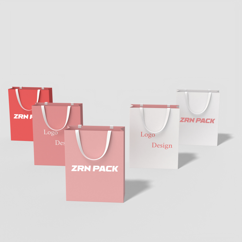 Custom Reusable Paper Shopping Bags with Handles view 4