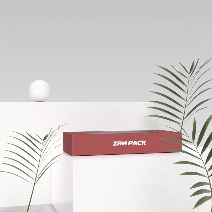 ZRN high-quality custom rectangular paper box with PVC window boxes