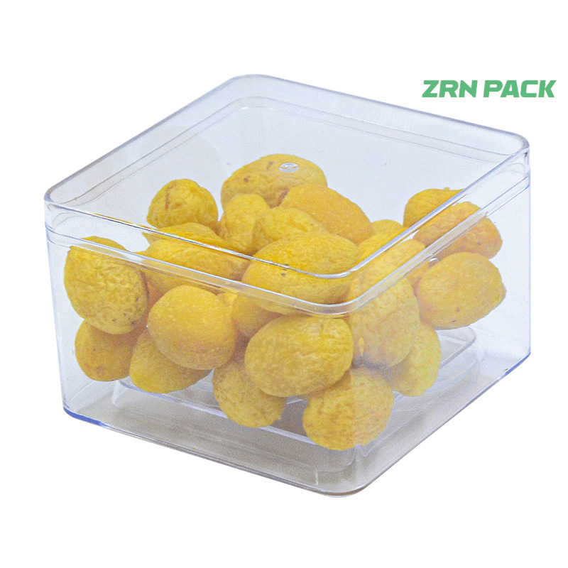 445ML square High quality PS food grade Brittle and highly transparent plastic cake box