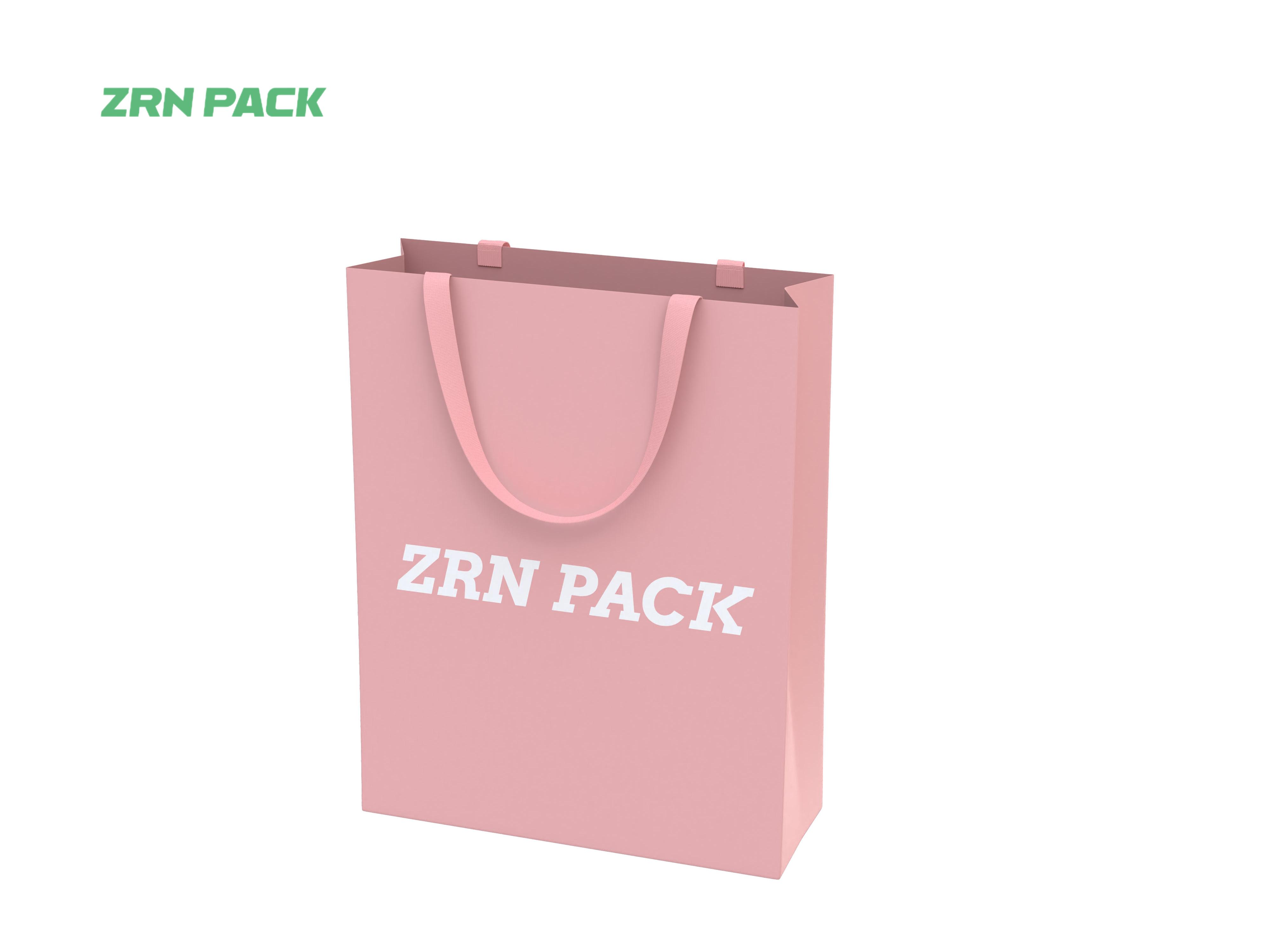 Custom Reusable Paper Shopping Bags with Handles