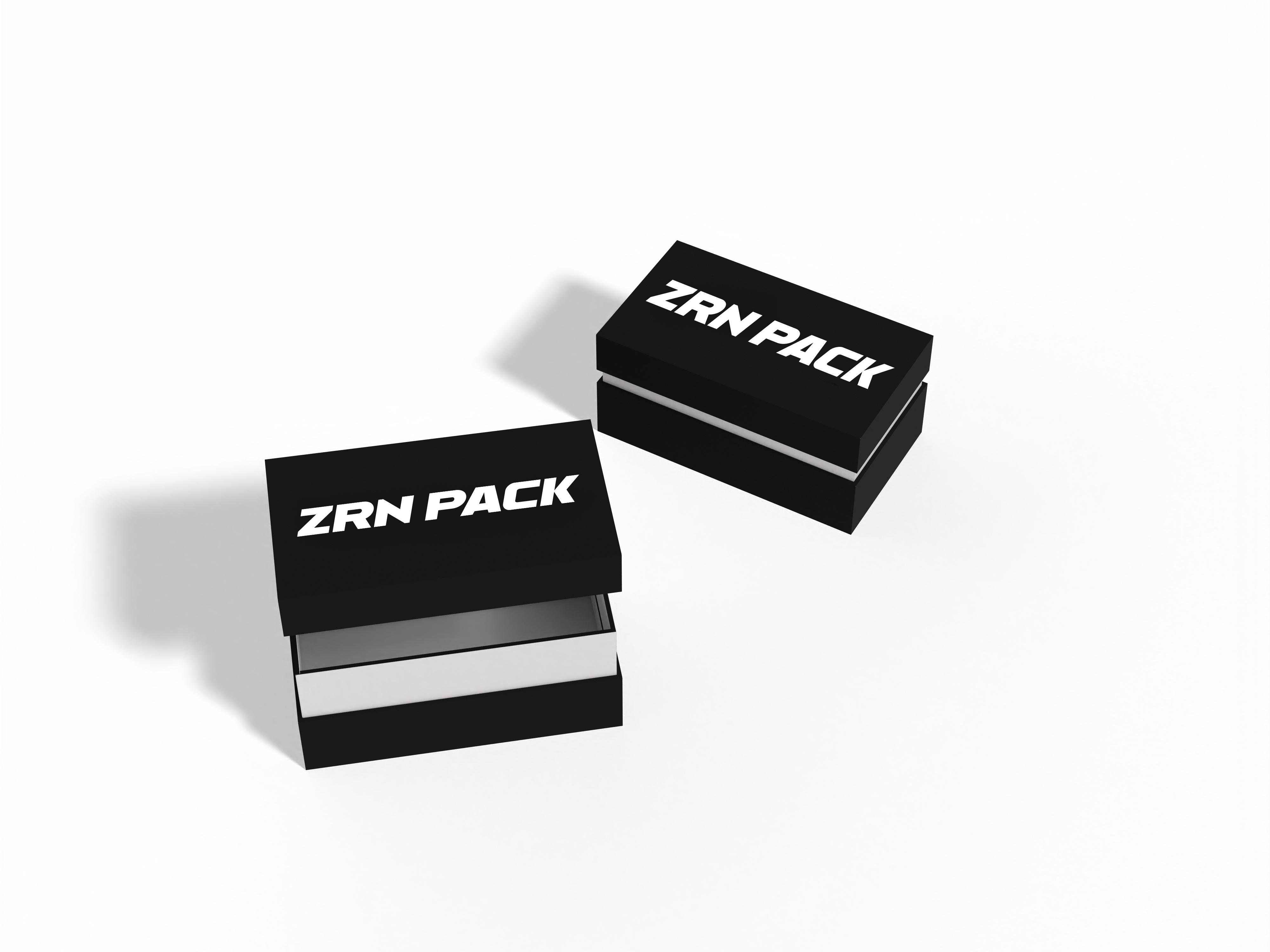ZRN Black Eco-Friendly Luxury Rectangular Box with Lid &ndash; Custom Packaging view 2