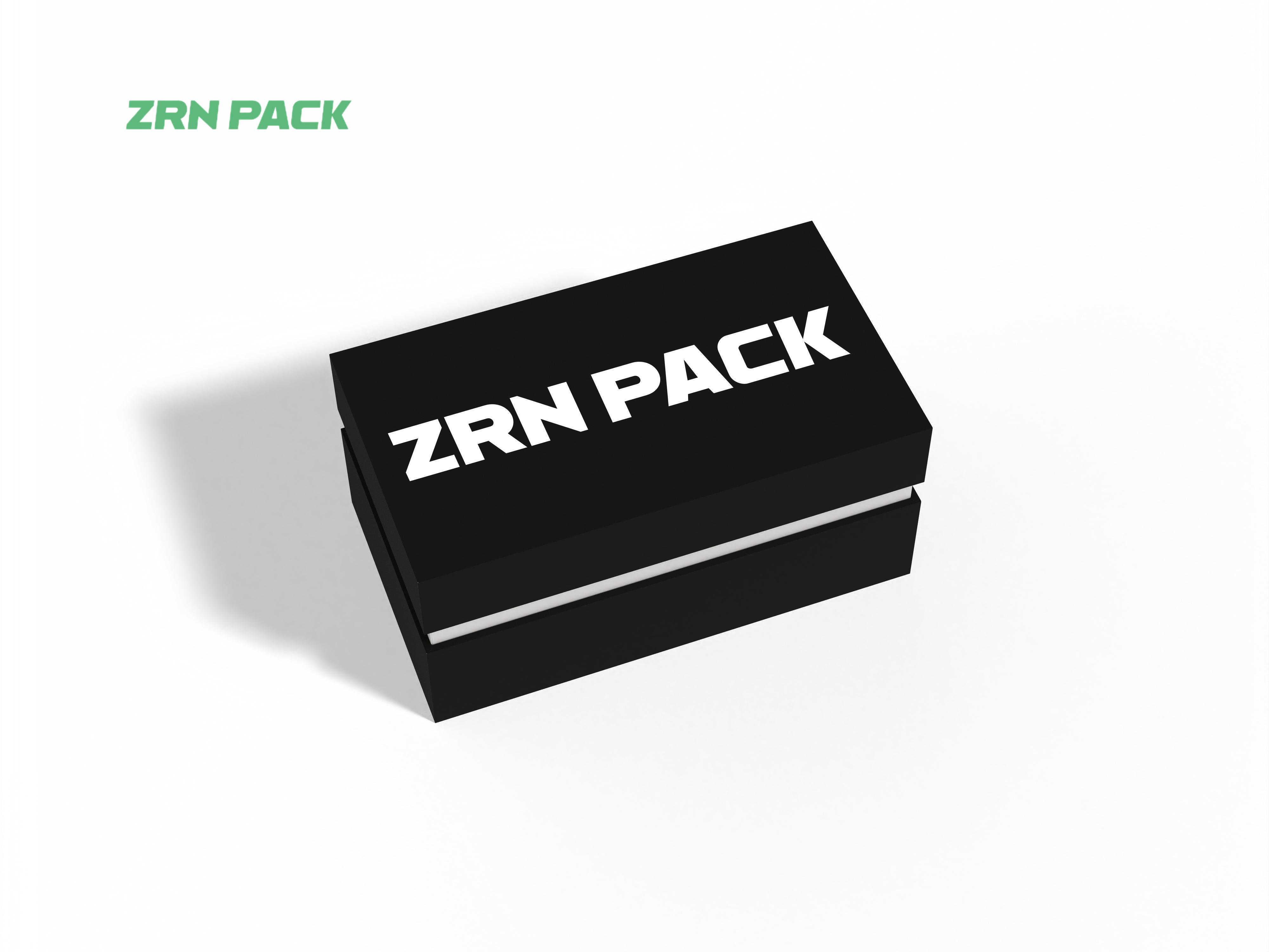 ZRN Black Eco-Friendly Luxury Rectangular Box with Lid &ndash; Custom Packaging