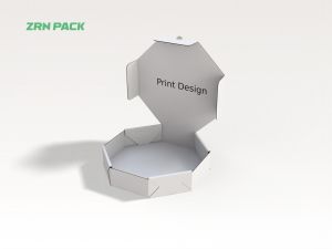 ZRN Large Octagonal Kraft Pizza Box &ndash; Custom Corrugated Paper Packaging view 2