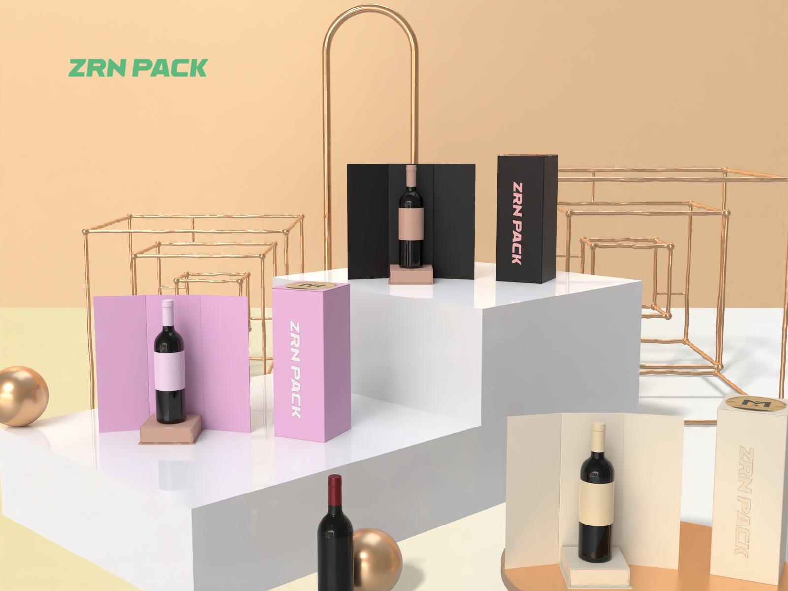 Custom Magnetic Wine Gift Boxes with Logo | Rigid Wholesale Packaging view 4