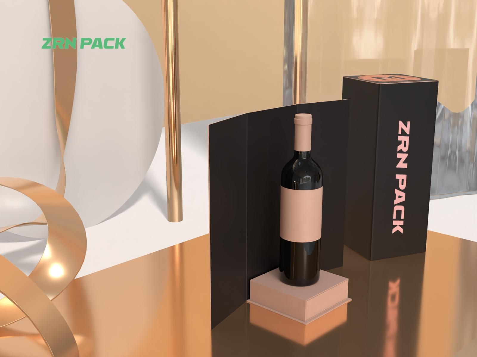 Custom Magnetic Wine Gift Boxes with Logo | Rigid Wholesale Packaging view 3