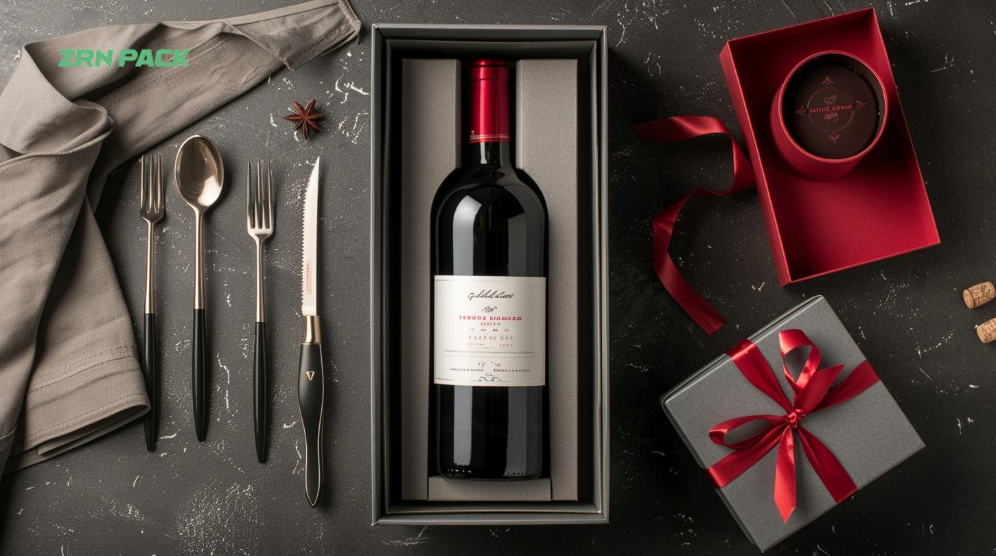 ZRN high-quality luxury portable red wine gift box with customizable logo