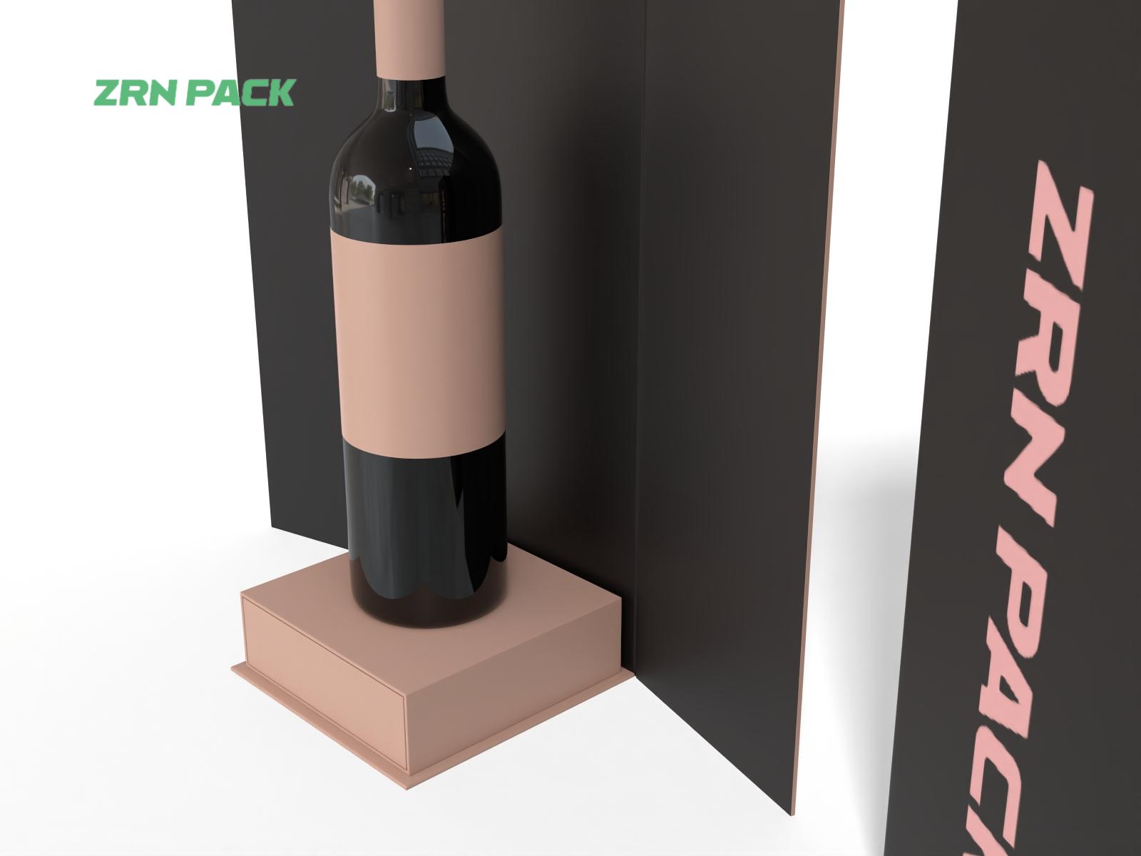 Custom Magnetic Wine Gift Boxes with Logo | Rigid Wholesale Packaging view 2