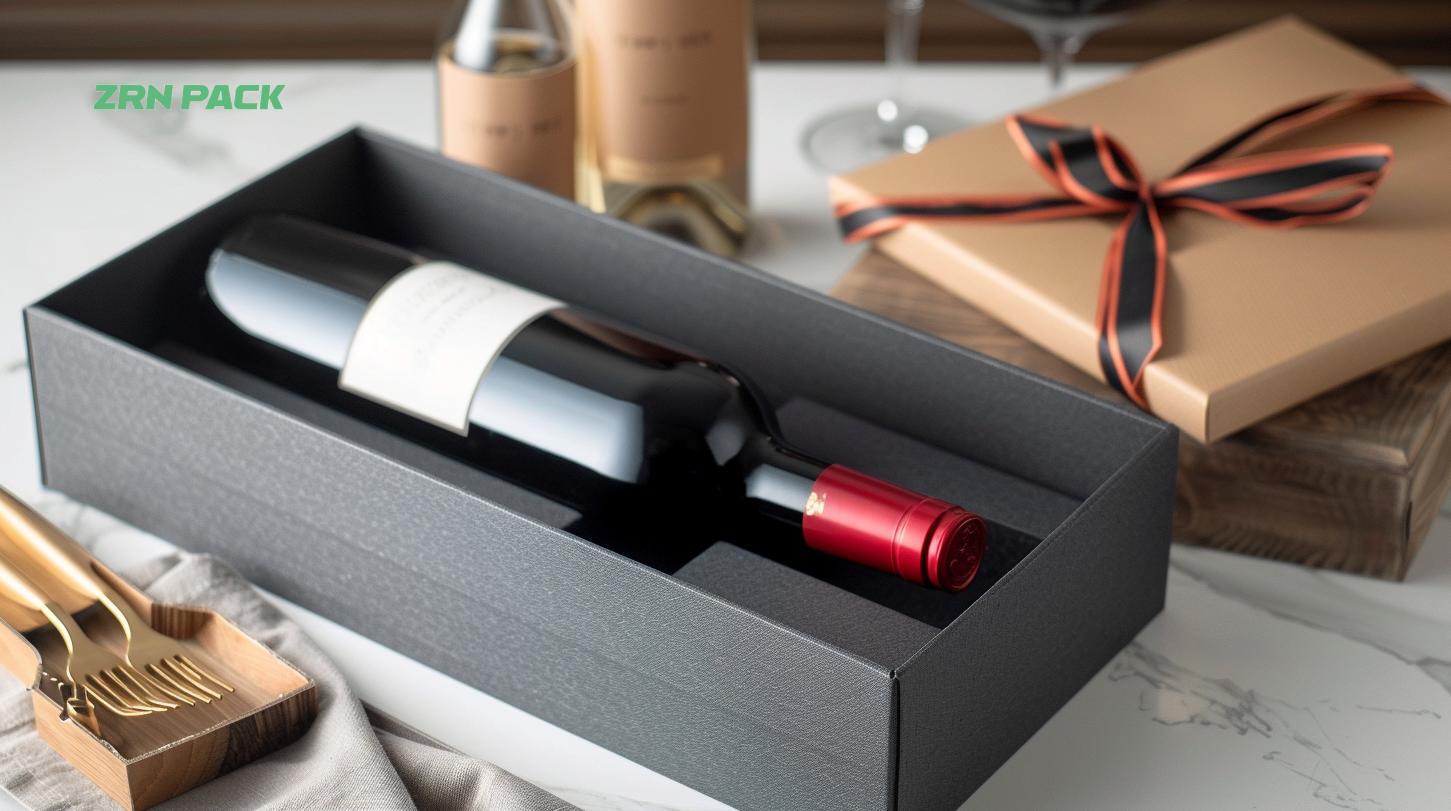 ZRN high-quality luxury portable red wine gift box with customizable logo