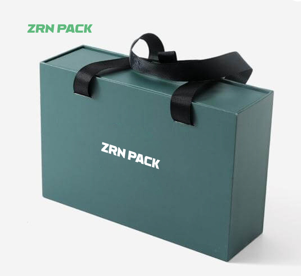 ZRN Recyclable customized color printed personalized portable handheld gift box