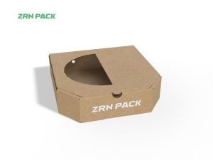 ZRN Hexagonal Pizza Folding Box with Window &ndash; Food Grade Custom Pizza Packaging main view
