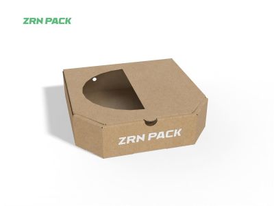 ZRN Hexagonal Pizza Folding Box with Window &ndash; Food Grade Custom Pizza Packaging