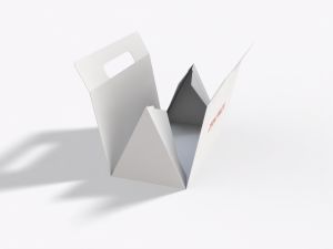 ZRN Polygonal Paper Box with Side Handle &ndash; Triangle Design view 2