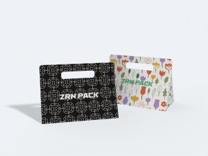 ZRN Polygonal Paper Box with Side Handle &ndash; Triangle Design view 3