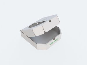 ZRN Hexagonal Pizza Folding Box with Window &ndash; Food Grade Custom Pizza Packaging view 2