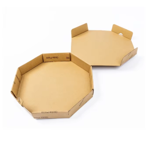 ZRN Large Octagonal Kraft Pizza Box &ndash; Custom Corrugated Paper Packaging view 6