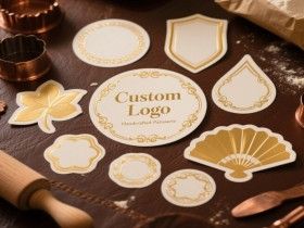 Custom pet food packaging stickers with logo view 2