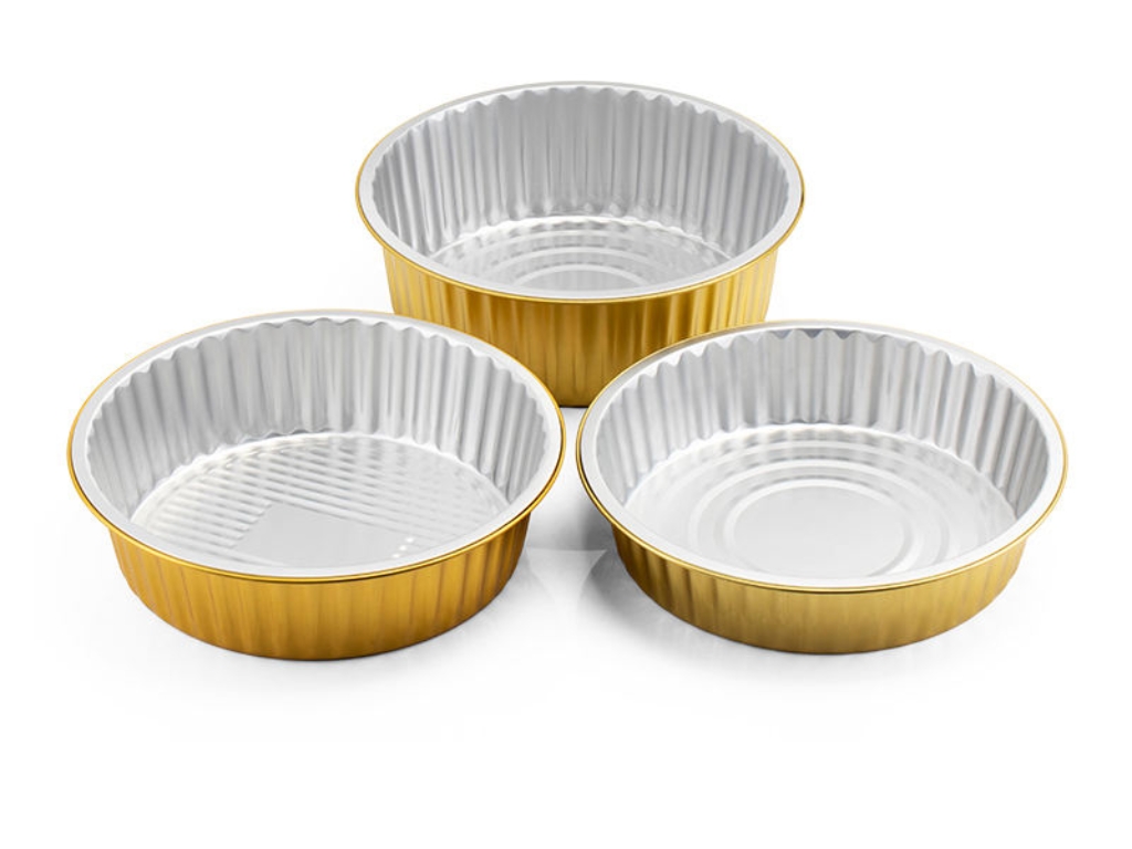 ZR 580 Classic Round Disposable Aluminum foil trays for Pie Pizza plates view 2