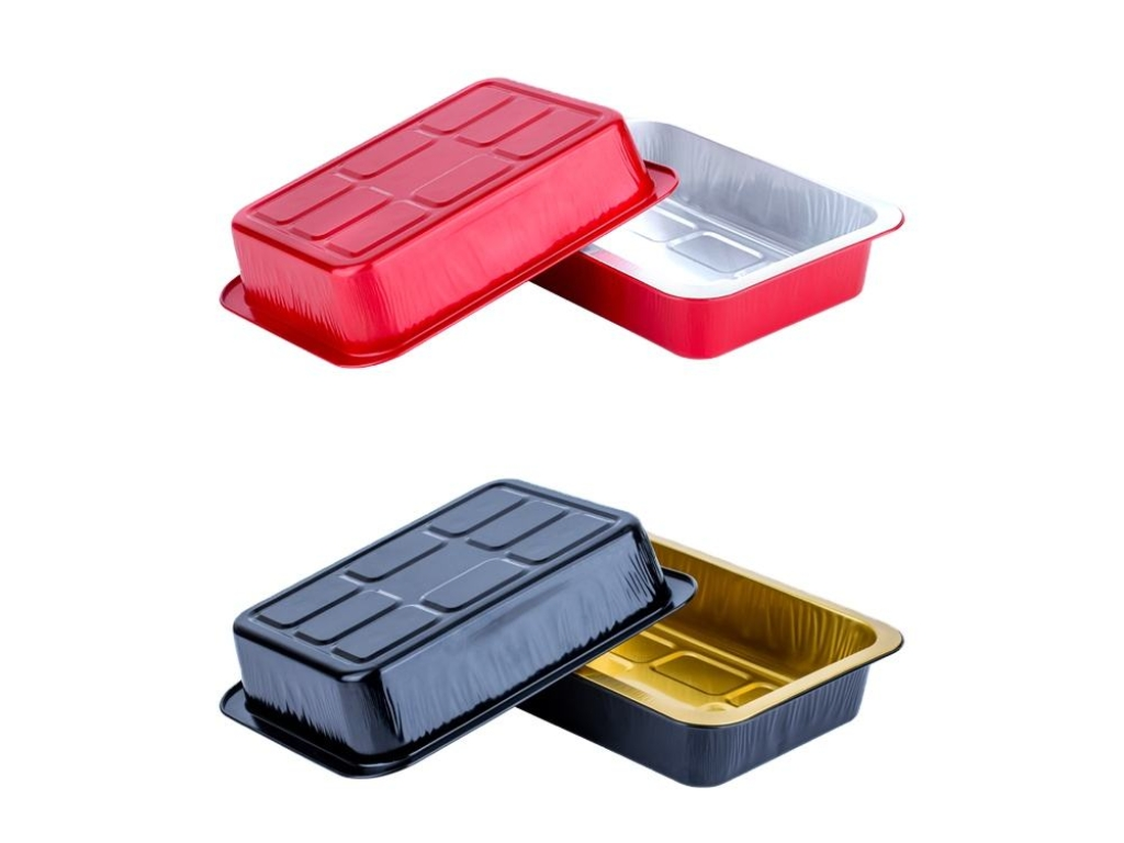 ZR200 Disposable Multi-colored Rectangle Aluminum foil container view 2
