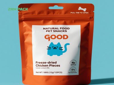 Custom pet food packaging stickers with logo