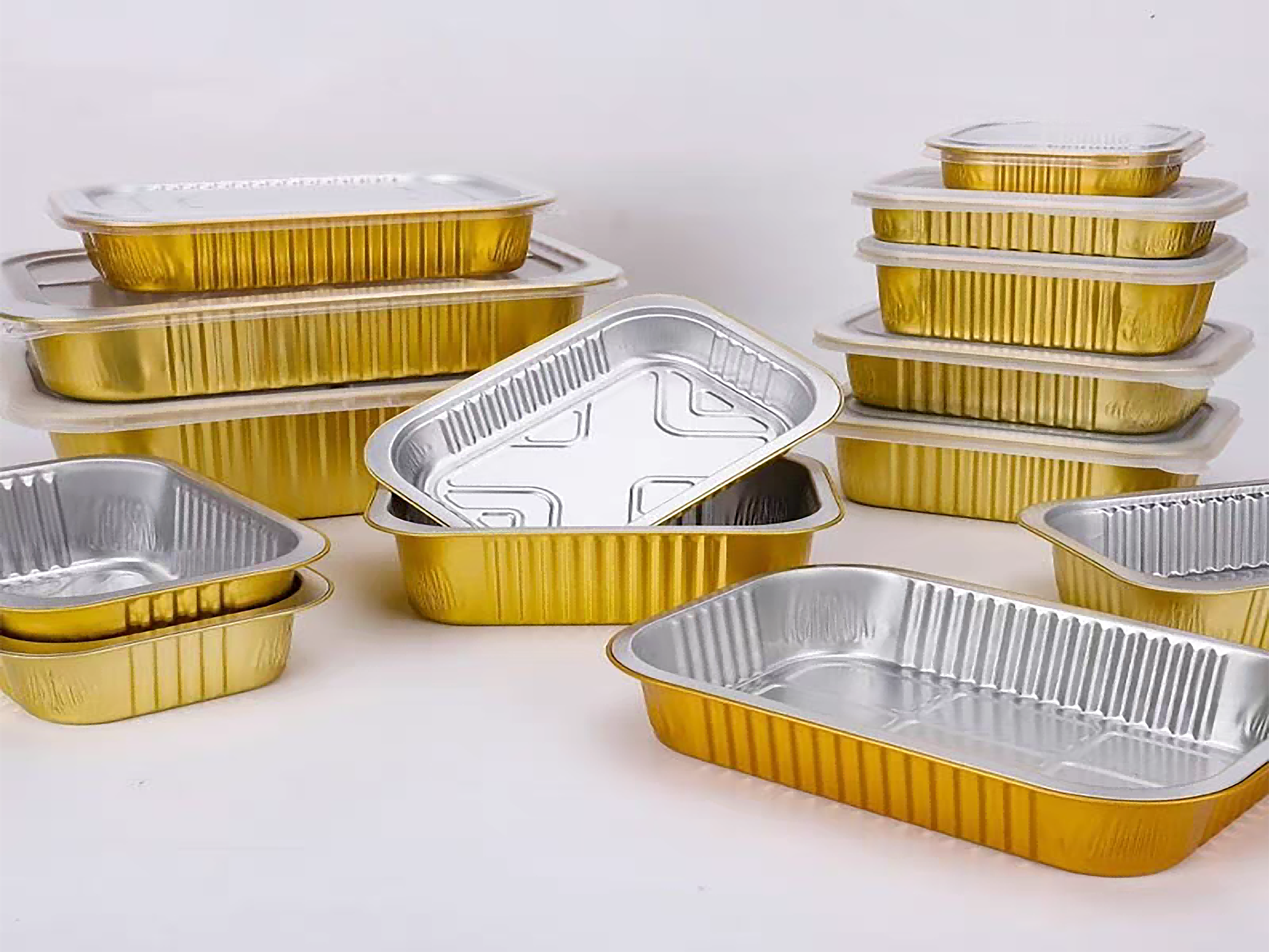 Disposable food-grade aluminum foil packaging