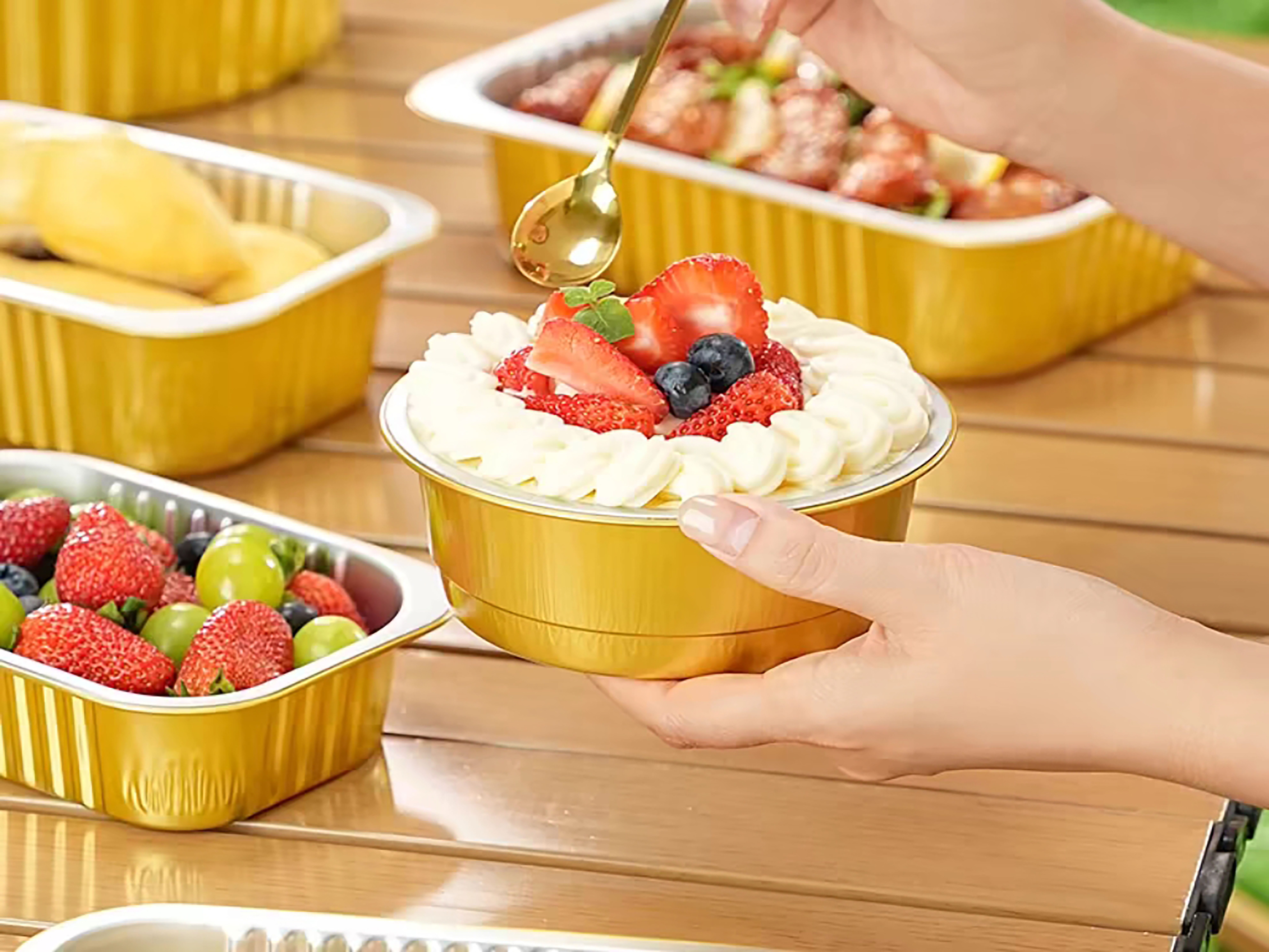 50-2000ml Disposable smooth-wall aluminum foil packaging combination of different capacities view 3