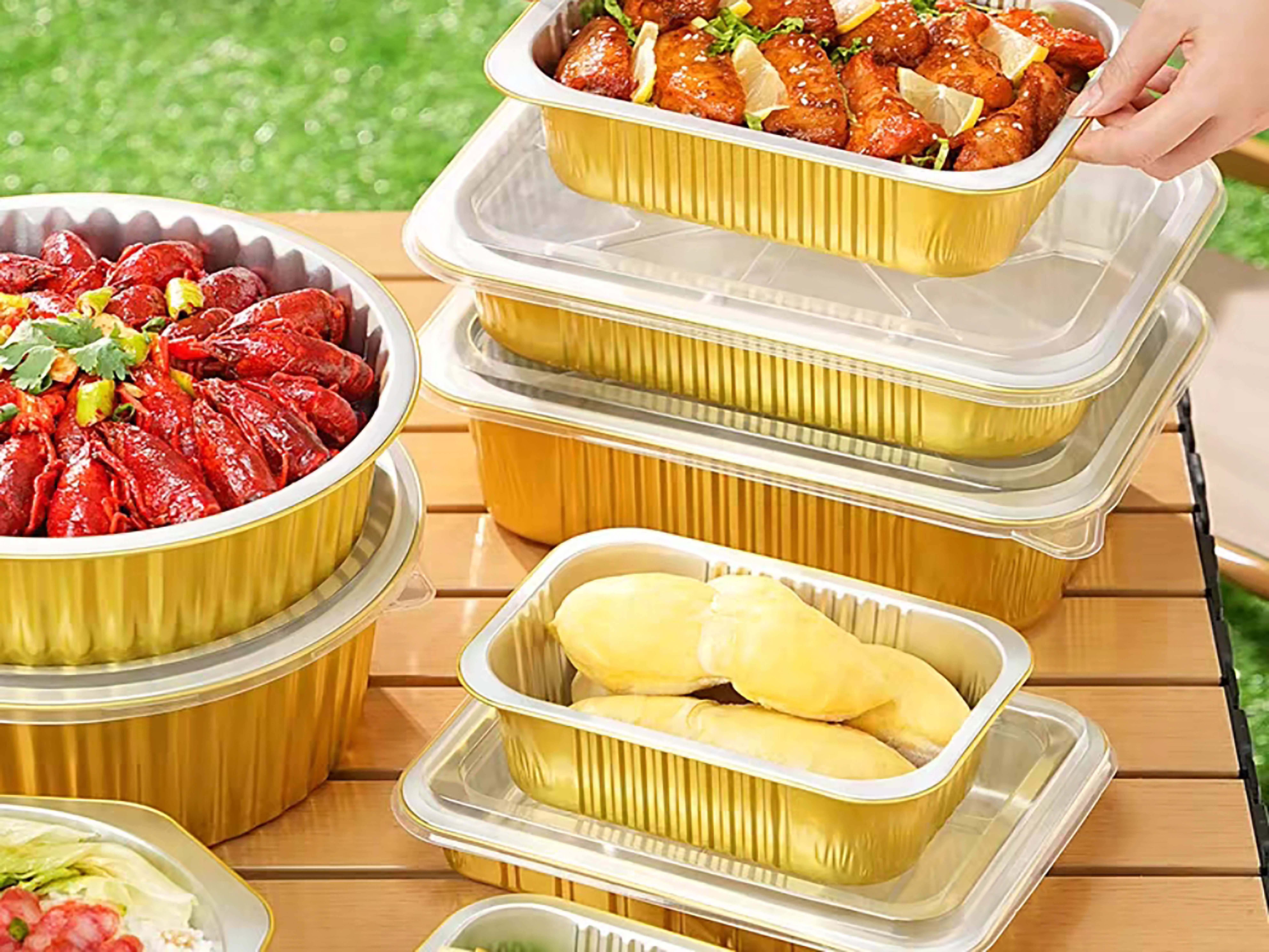 Disposable food-grade aluminum foil packaging view 4